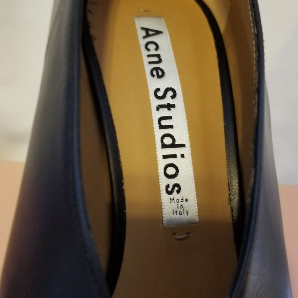 *NWT* ACNE PUMP leather block heel pump - Picture 6 of 7